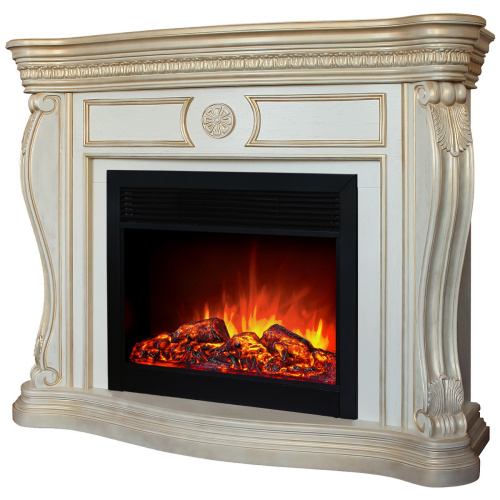 Электрокамин RealFlame Barcelona 33 WT с очагом Moonblaze