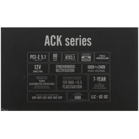 Блок питания 1STPLAYER ACK GOLD [HA-850BA2-BK] черный