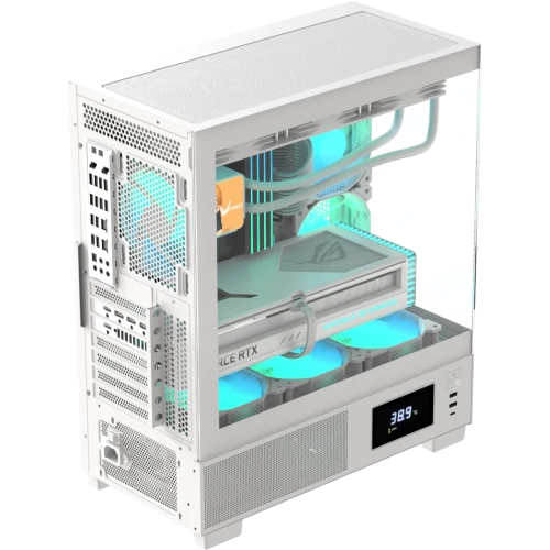 Корпус Formula V Line Crystal E1 White, ATX, Type-C*1, USB3.0*2, Switch Display Panel