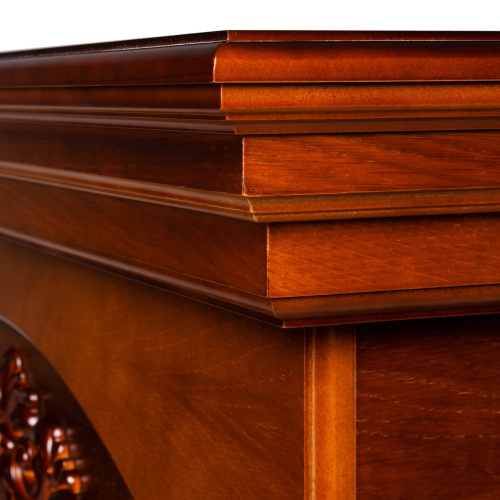 Электрокамин RealFlame Neapolis NT орех с очагом Majestic Lux Black