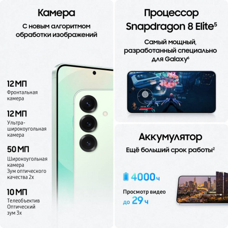 Смартфон Samsung Galaxy S25 12/256 Гб 5G Мятный