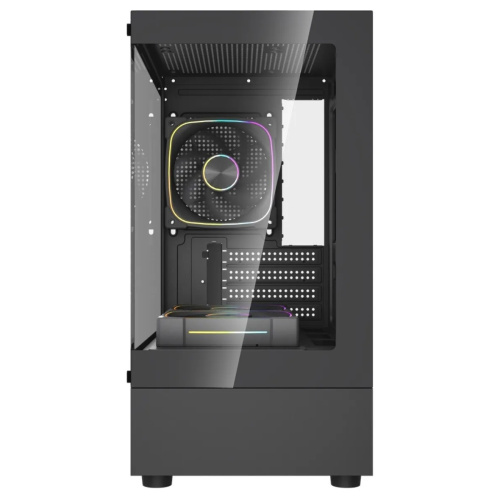 Корпус Powercase Vision Micro M1 ARGB (CVMM1B-A3), Tempered Glass, 3x 120mm ARGB fans, чёрный, mATX