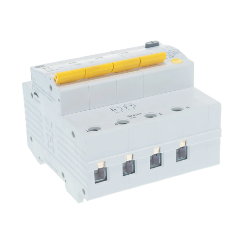 Дифавтомат IEK АД14 (MAD10-4-040-C-030) 40A тип C 4.5kA 30мА AC 4П 400В белый