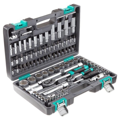 Набор инструмента STELS 14106 94 предм пластиковый кейс 1/2", 1/4", CrV