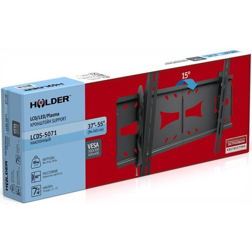 Кронштейн для телевизора Holder LCDS-5071 темный металлик 37"-55" до45кг наклон