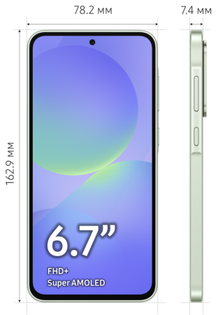 Смартфон Samsung Galaxy A36 8/128 Гб 5G Лайм (A366E)