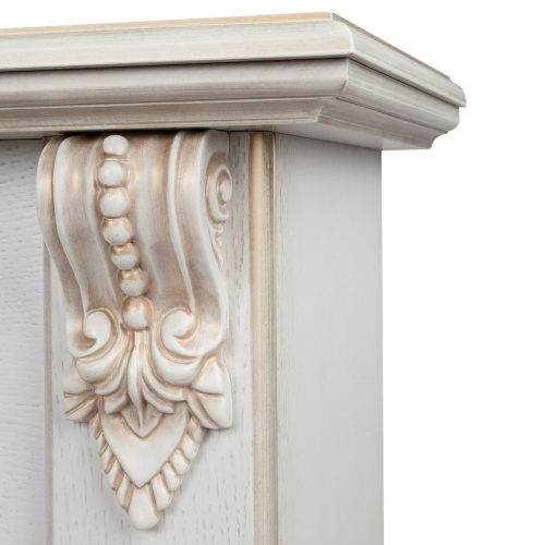 Электрокамин RealFlame Anita Corner WT дуб белый с золотой патиной с очагом 3D Oregan