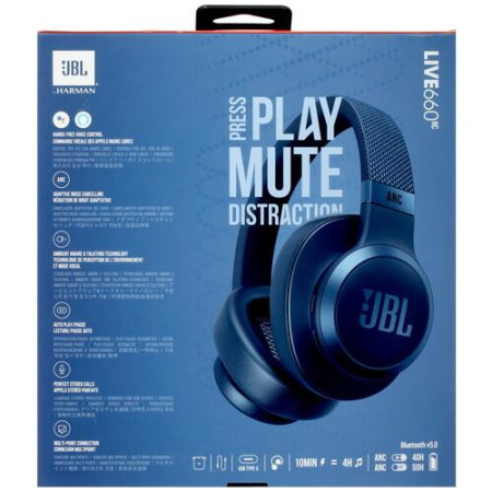 Беспроводные/проводные наушники JBL LIVE 660NC синий