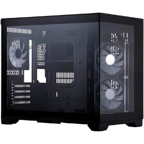 Корпус 1STPLAYER Megaview MV6-TP ARGB Black (MV6-TP-BK-2FC7R-1FC7) / mATX / 3x120mm ARGB fans