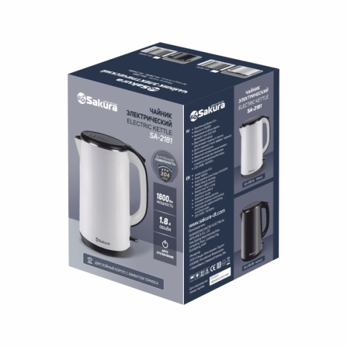 Электрочайник Sakura SA-2181W белый диск.