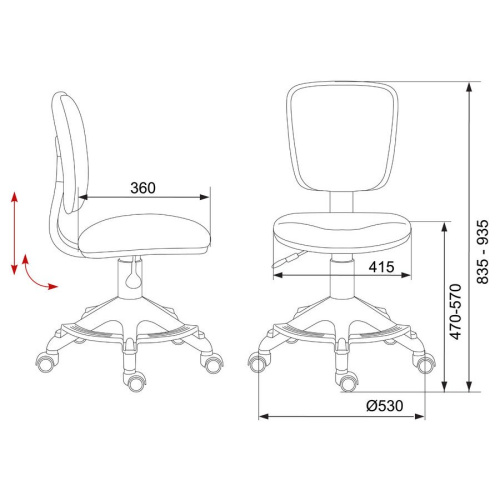 Кресло детское Бюрократ CH-204-F/Giraffe оранжевый жираф