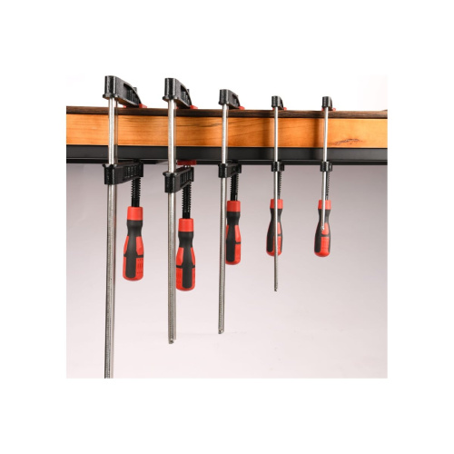 Струбцина Deli DL111230Z F-образная усиленная 300x120мм, макс. усилие зажима 3500N, резьба 16мм