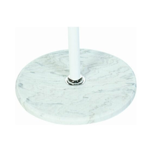 Вешалка-стойка BRABIX CR-1906 (606440) на мраморном диске, металл белый/дерево бук, 6 крючков