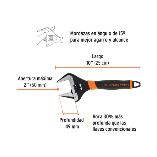 Ключ разводной Truper PET-10XA (101035)