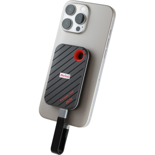 Внешний SSD Netac ZX20 II (NT01ZX20II-2T0-32BK) 2.0Tb (USB3.2 Type-C, 2000/1800MBs, 78x46x8mm, 47g)