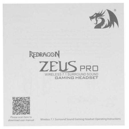 Беспроводные/проводные наушники Redragon Zeus Pro черный
