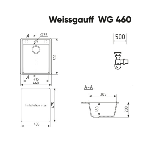 Мойка Weissgauff WG 46002 Beige