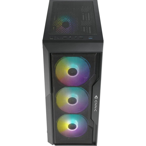 Корпус Azza Fighter черный (CSAZ-290 Fighter) без БП ATX 4x120mm 2xUSB2.0 1xUSB3.0 audio bott PSU