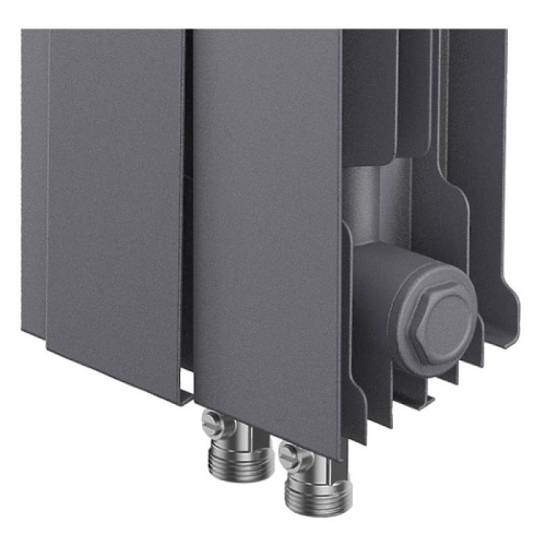 Биметаллический радиатор отопления  Royal Thermo Pianoforte 500 Vdr80 8 Секций Silver Satin