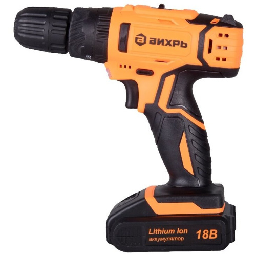 Дрель-шуруповерт аккумуляторная ударная Вихрь ДА-18Л-2кУ 72/14/17