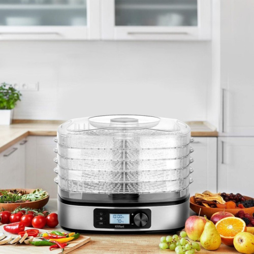 Сушка для фруктов и овощей Kitfort КТ-1943 5под серебристый