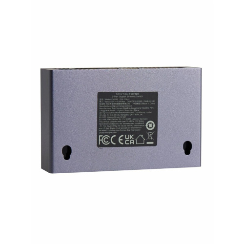 Коммутатор UGREEN CM633 (15641EU) 5-Port Gigabit Ethernet Switch Aluminum Housing EU Gray