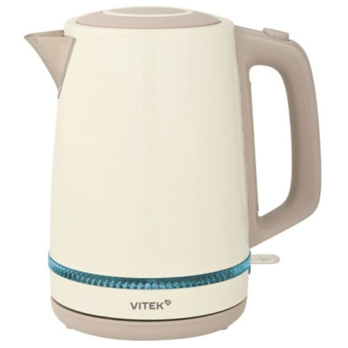Электрочайник Vitek VT-WK1066 бежевый/коричневый