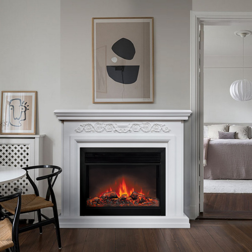 Электрокамин RealFlame Leticia 26 WT белый с очагом Moonblaze Black