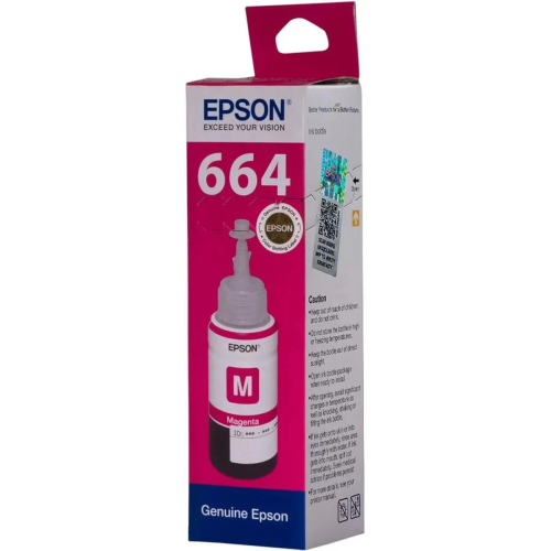 Чернила Epson 664 C13T664398 (аналог C13T66434A) пурпурный 70мл для Epson L100