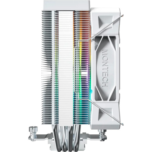 Кулер Montech NX400 ARGB (NX400ARGBWH) Soc-AM5/AM4/1200/1700/1851 белый 4-pin 34.17dB Al+Cu 220W Ret