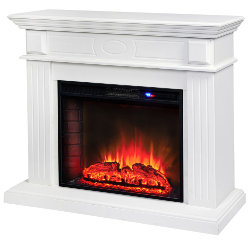 Электрокамин RealFlame Leda 24/25,5 WT белый матовый с очагом Sparta 25,5 LED