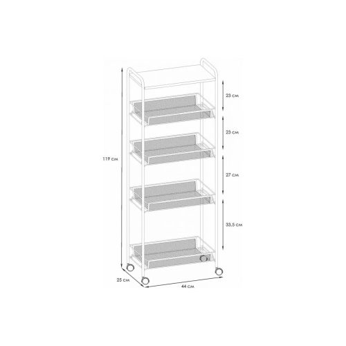 Этажерка ЗМИ Ладья 25КС Э443Б белая