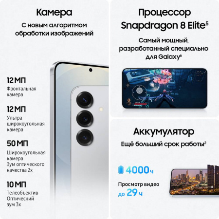 Смартфон Samsung Galaxy S25 12/128 Гб 5G Серебристый