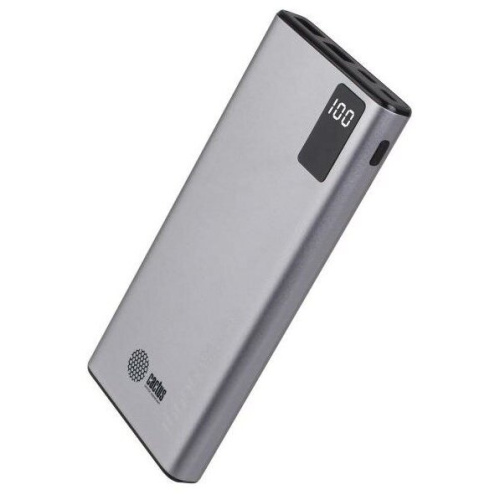 Power Bank Cactus CS-PBFSLT-10000, 10000мAч серый