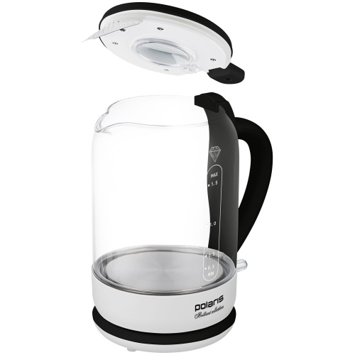 Электрочайник Polaris PWK 1753CGL белый/черный
