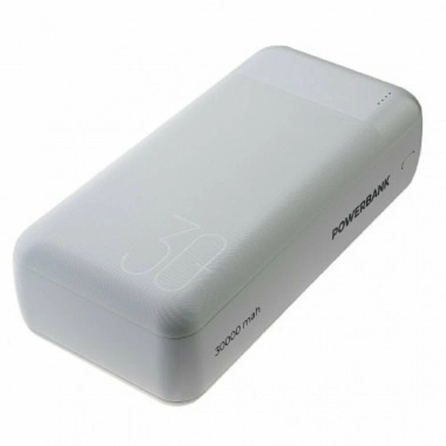 Power bank Perfeo PF_E2096 30000mah + In Micro usb+Type-C Out USB 1А, 2.1A White