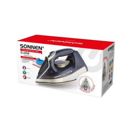 Утюг SONNEN SI-6008 серебристый/золотой