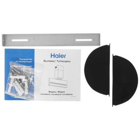Вытяжка каминная Haier HVX-W682CBX черный/серебристый