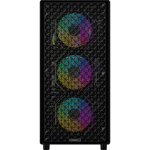 Корпус Formula V Line Mana Dynamic Black AR, ATX, Type-C*1, USB3.0*2, Front 3x120mm ARGB, Rear 1x120mm ARGB