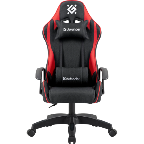 Кресло игровое DEFENDER Kraken (64677) ткань, черное/красное