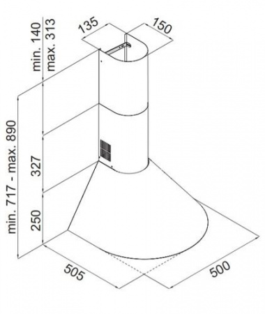 Вытяжка каминная Hansa OKC5111MWH белый