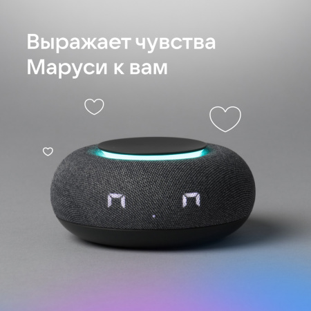 Умная Колонка Vk Капсула Мини С Голосовым Помощником Марусей, Темно-Серая