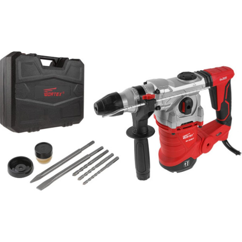 Перфоратор WORTEX RH 3239 F (RH3239F1129) в чем. + (2 зубила, 3 сверла) 1500 Вт