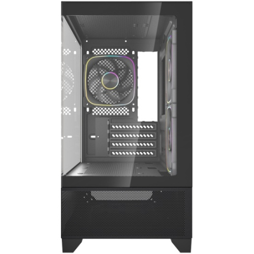 Корпус Powercase Vision Micro M4B (CVMM4B-A3), Tempered Glass, Type-C, 3x 120mm ARGB PWM Fan, чёрный, mATX