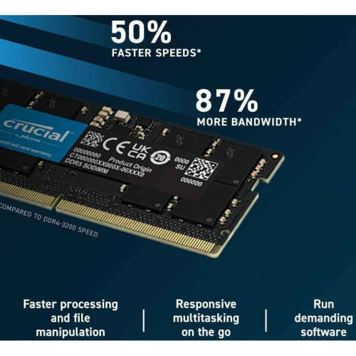 ОЗУ Crucial CB16GS4800 16GB 4800МГц DDR5 CL40 SODIMM