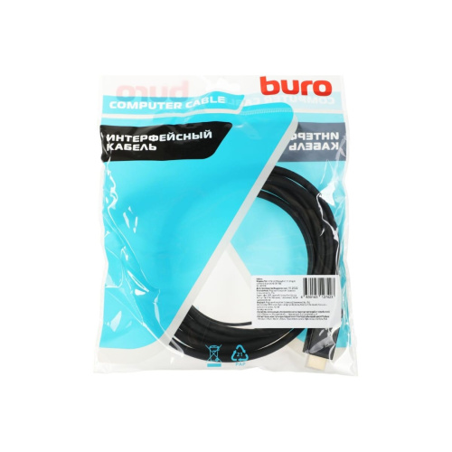 Кабель аудио-видео Buro HDMI (m)/DisplayPort (m) 3м (HDMI-DP-3M) Позолоченные контакты черный