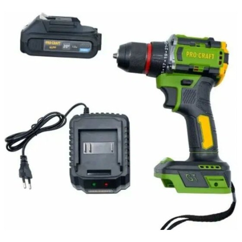 Шуруповерт PROCRAFT PA18LiPro (АКБ 1.5Ач+ЗУ+Кейс)