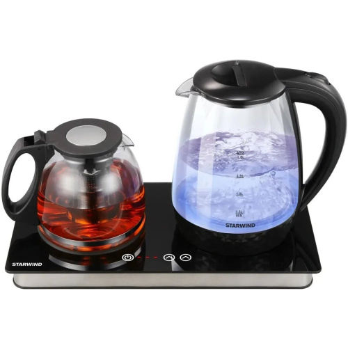 Электрочайник Starwind SKG4044 черный/серебристый