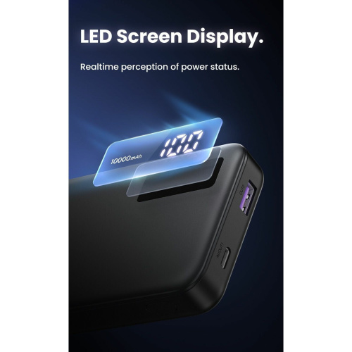 Внешний аккумулятор UGREEN PB311 (25742) 10000mAh Mini Quick Charging 20W Power Bank Black