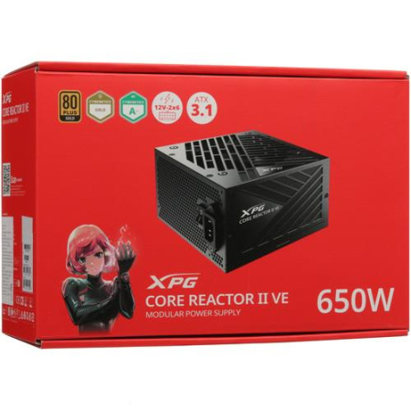 Блок питания ADATA XPG CORE REACTOR II VE 650W [COREREACTORIIVE650G-BKCEU] черный